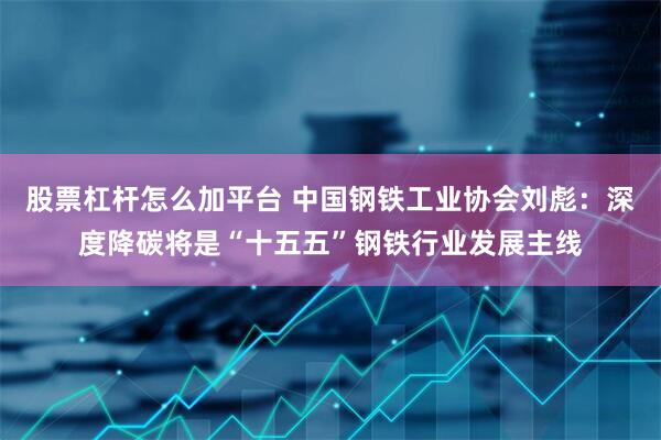 股票杠杆怎么加平台 中国钢铁工业协会刘彪：深度降碳将是“十五五”钢铁行业发展主线