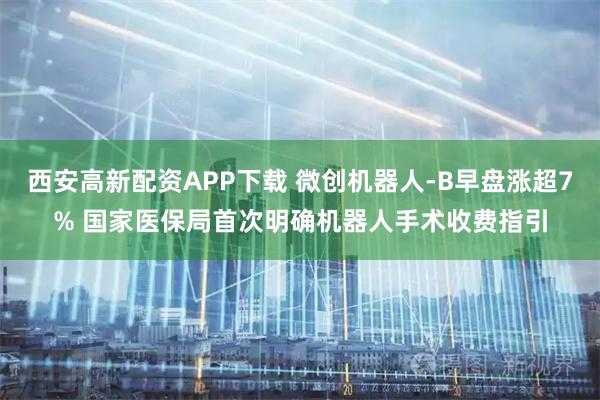 西安高新配资APP下载 微创机器人-B早盘涨超7% 国家医保局首次明确机器人手术收费指引