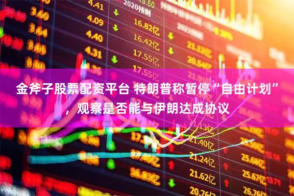 金斧子股票配资平台 特朗普称暂停“自由计划”，观察是否能与伊朗达成协议